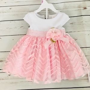 💕 Beautiful BABY GIRL DRESS pink and white 👶🏻🤗